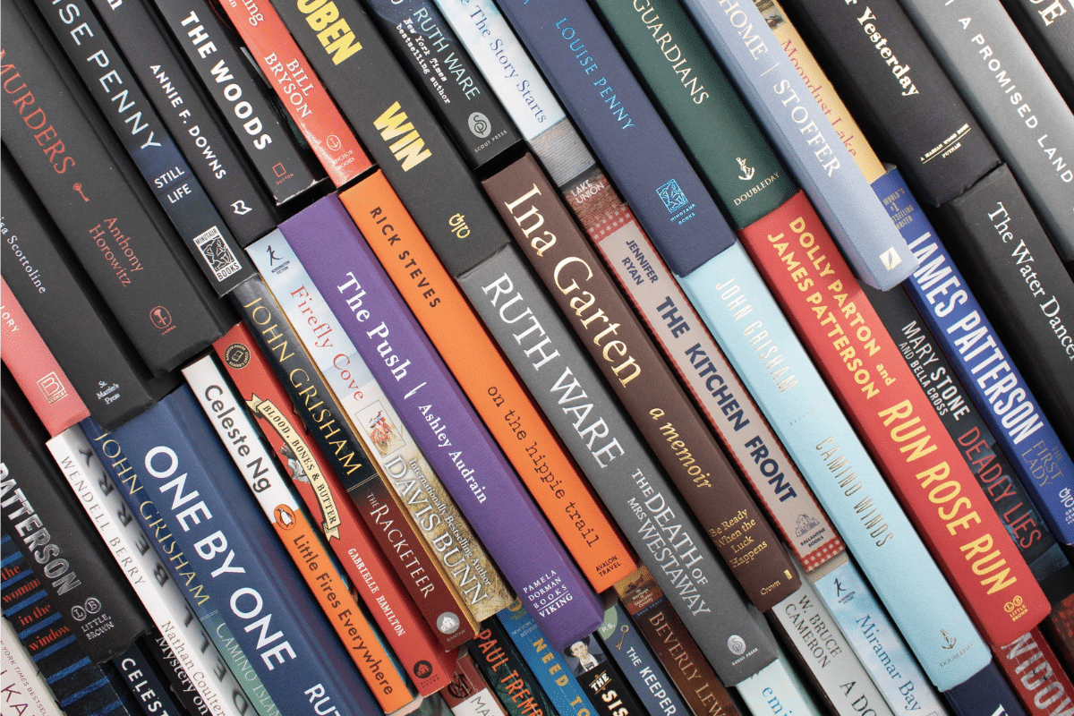 books stacked and diagonal