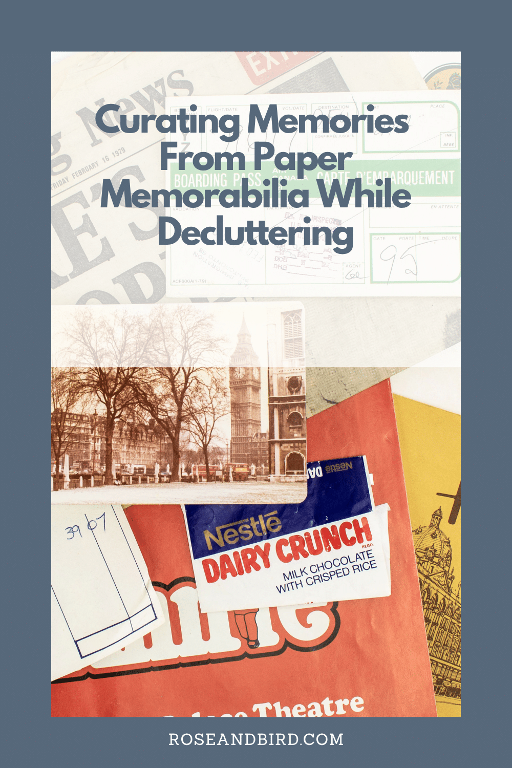 Curating Memories From Paper Memorabilia While Decluttering